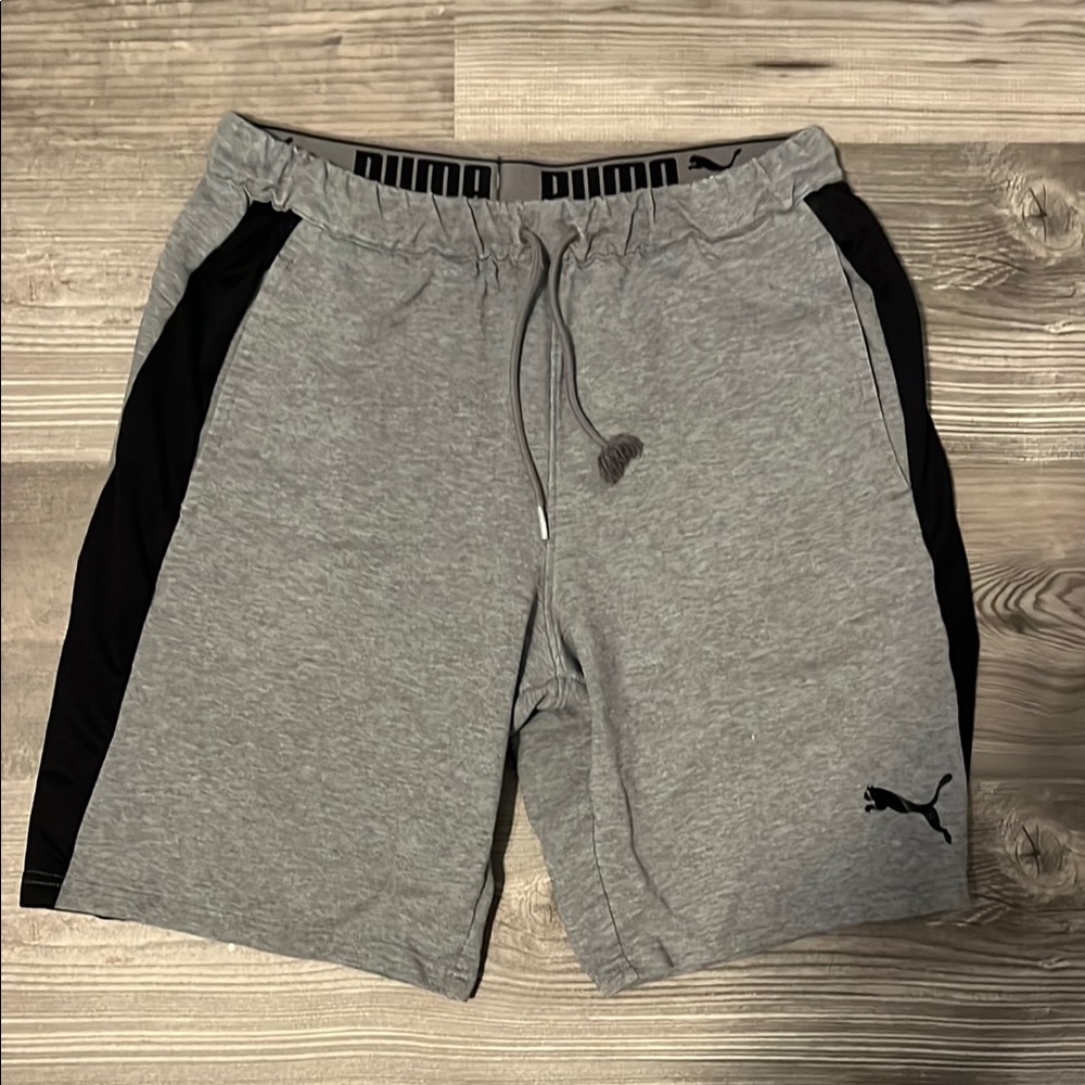 Puma Gray and Black Hybrid Athletic Shorts